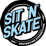 Logo von SIT'N'SKATE in blau schwarz