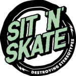 Logo von SIT'N'SKATE in grün schwarz